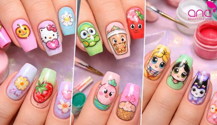 Nail hoạt hình dễ thương