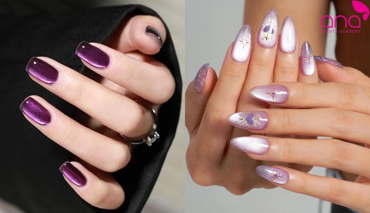 Nail mắt mèo tím