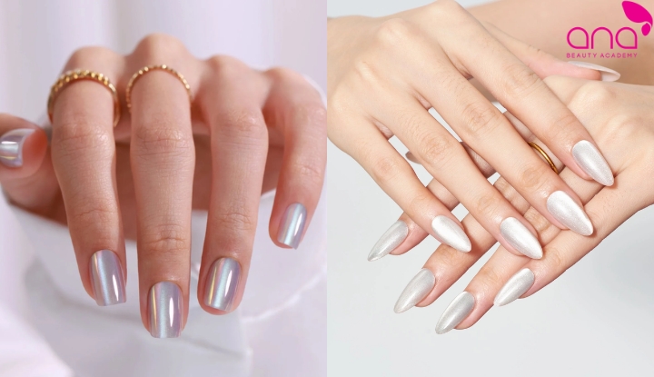 Nail mắt mèo trắng
