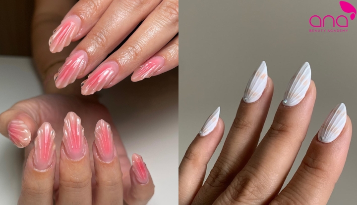 Nail mermaidcore đi biển