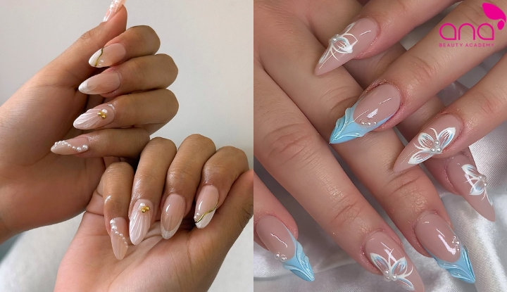 Nail ngọc trai tiểu thư