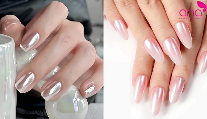 Nail ngọc trai nhẹ nhàng