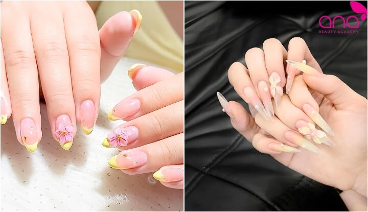 Mẫu nail móng nhọn tròn phù hợp từng tone da