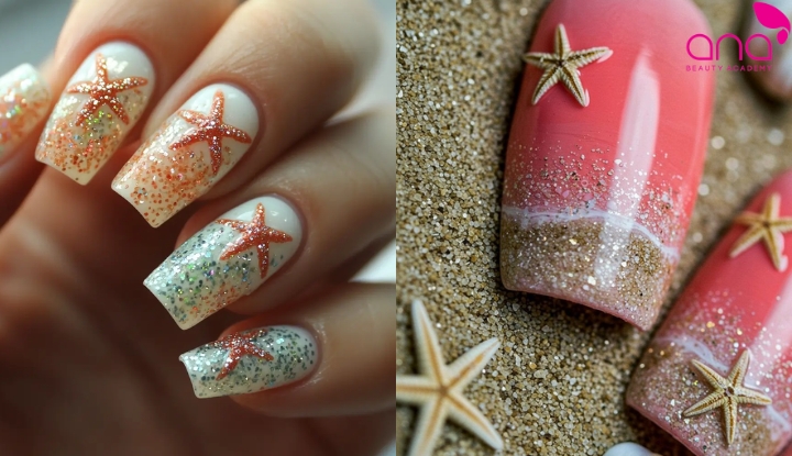 Nail nhũ đi biển