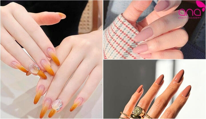 Mẫu nail móng nhọn tròn phù hợp từng tone da