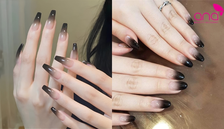 Tông đen ombre tạo vẻ cá tính, sang trọng, có chiều sâu