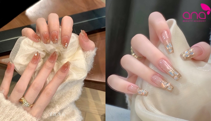 Kim tuyến giúp mẫu ombre nổi bật hơn dưới ánh đèn tiệc