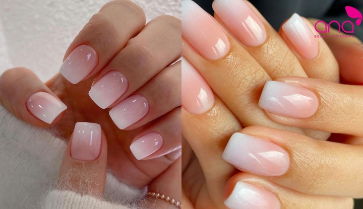 Ombre kiểu Pháp giúp đầu móng mềm mại, sạch, thanh lịch