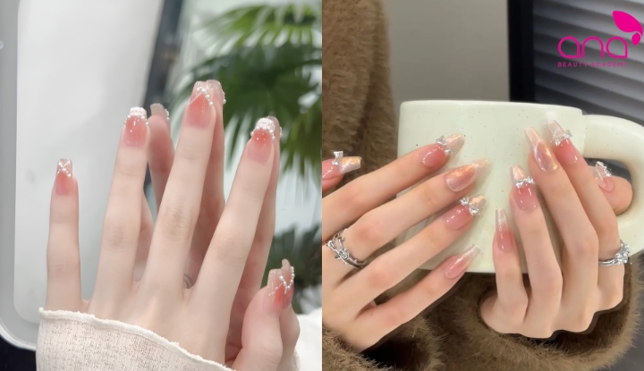 Sơn thạch giúp móng ombre có độ trong, mọng, tự nhiên
