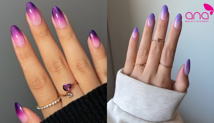 Ombre tím mang lại vẻ cuốn hút, hợp xu hướng làm đẹp hiện đại