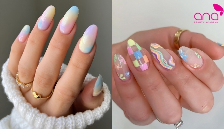 Nail pastel mùa hè