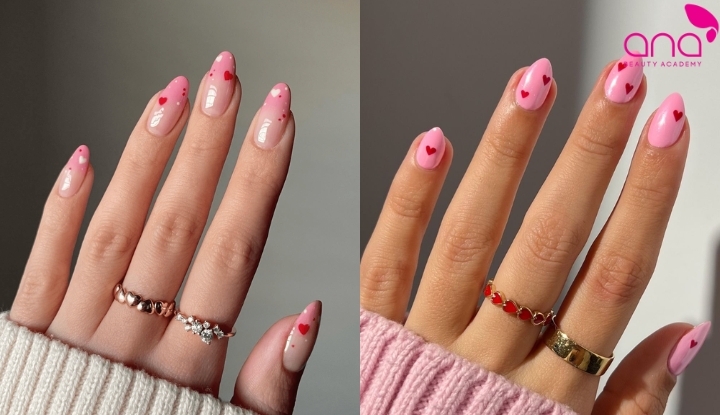 Nail trái tim nhỏ