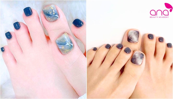 Mẫu nail chân vân đá độc đáo