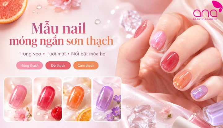 Những mẫu nail đẹp cho móng ngắn ấn tượng