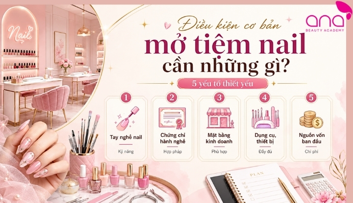 Điều kiện cơ bản mở tiệm nail cần những gì?