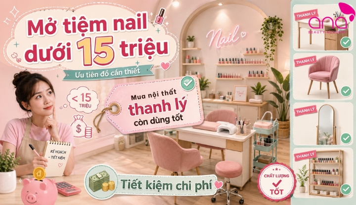 Nội thất thanh lý tiệm nail