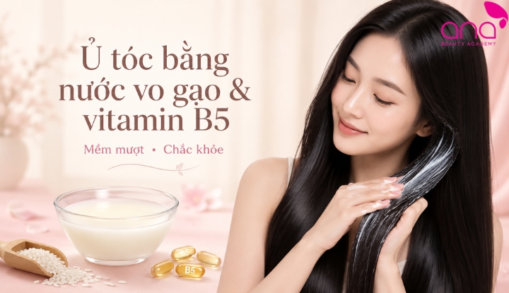Ủ tóc bằng nước vo gạo và vitamin B5