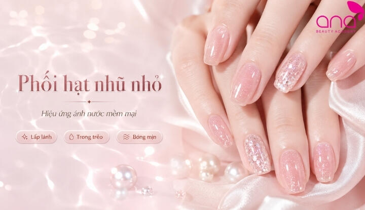 Top mẫu nail màu hồng trong trẻo
