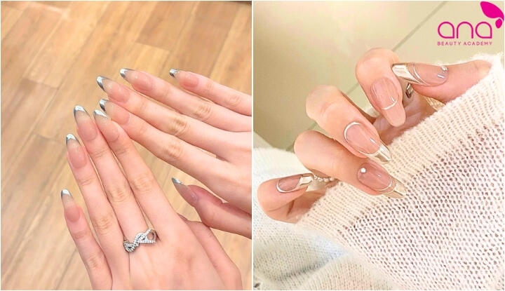 Nail tráng gương đầu móng thanh lịch