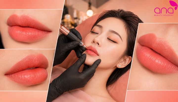 Phun môi cam đào tươi sáng trẻ trung
