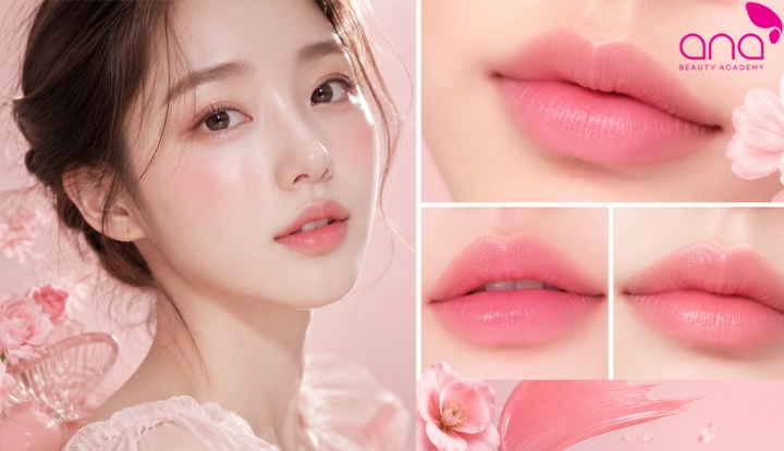 Phun môi đỏ hồng nữ tính mềm mại tự nhiên