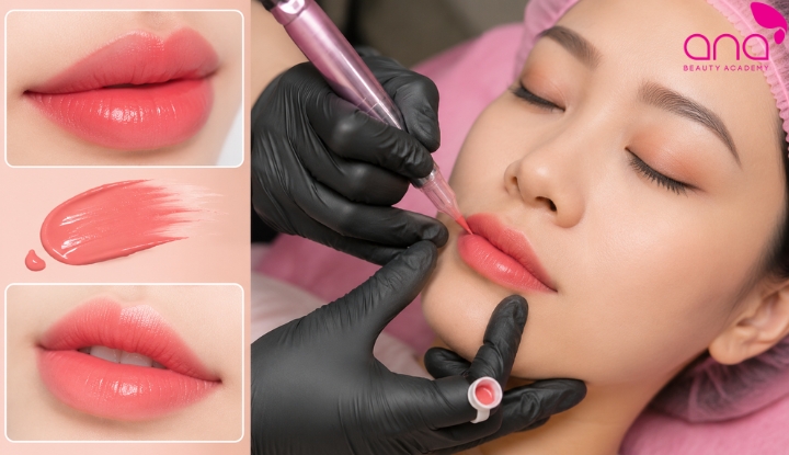 Phun môi hồng cam tôn sáng da tự nhiên