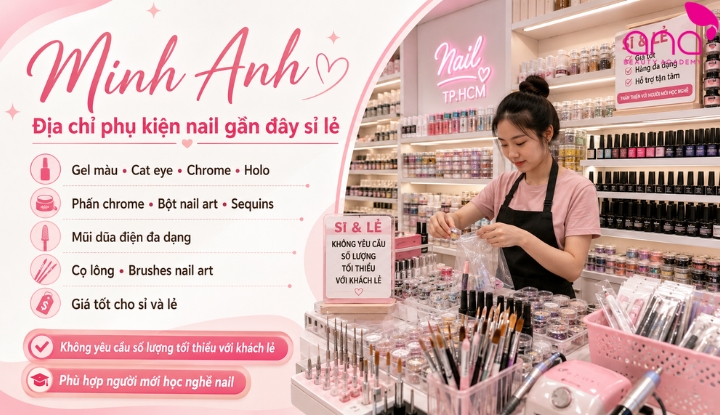 Minh Anh - Địa chỉ phụ kiện nail gần đây sỉ lẻ