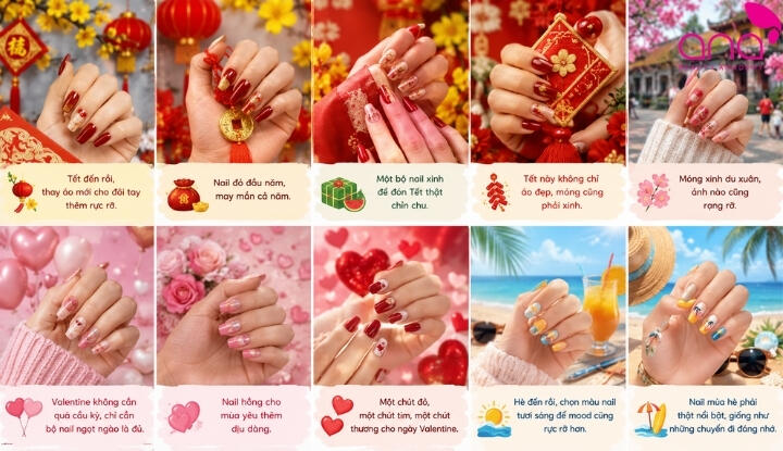 STT nail theo mùa