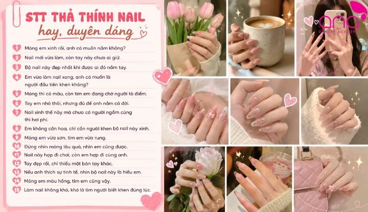 STT thả thính nail