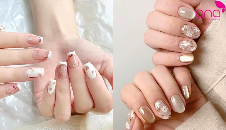 Mẫu nail art đơn giản, tinh tế 