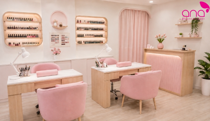 Tiệm nail phong cách Hàn Quốc