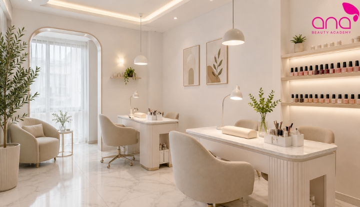 Tiệm nail tối giản hiện đại