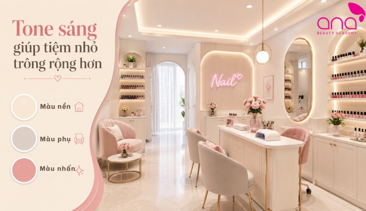 Tone màu tiệm nail nhỏ