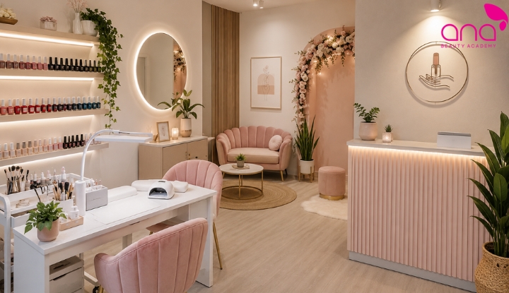 Trang trí tiệm nail tiết kiệm