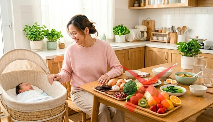 Các thực phẩm nên tránh khi ở cữ sau sinh