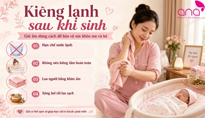 Kiêng lạnh sau khi sinh