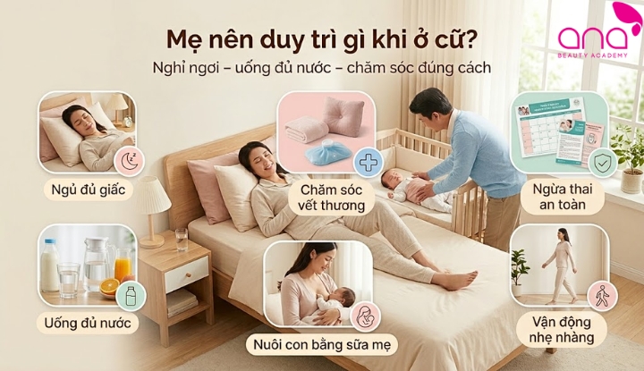 Những việc mẹ nên duy trì trong thời gian ở cữ