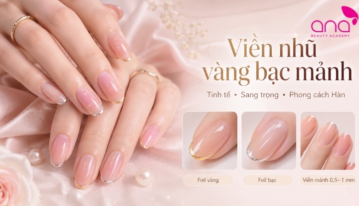 Viền nhũ vàng bạc mảnh