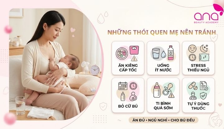 thực phẩm gây mất sữa