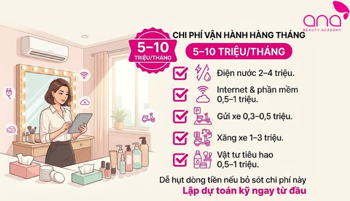 Các chi phí duy trì tiệm