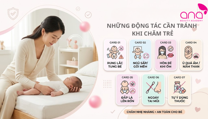 Các động tác ba mẹ cần tránh để bảo vệ an toàn cho trẻ