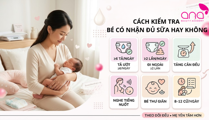 Có thể đánh giá lượng sữa bé nhận qua một số dấu hiệu
