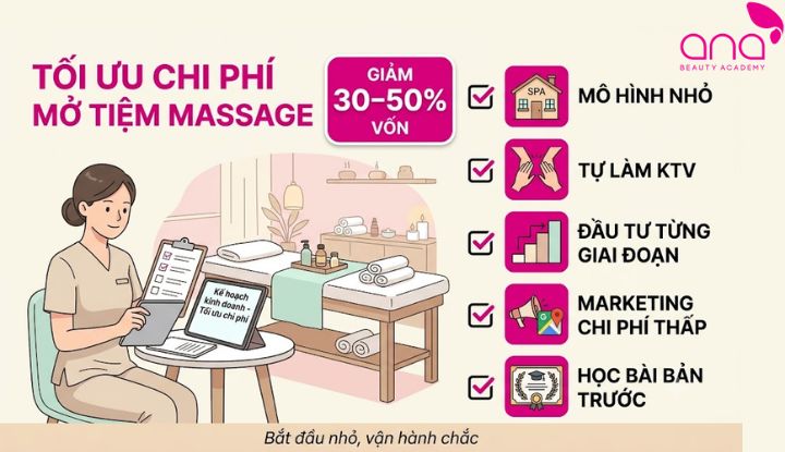 Gợi ý giảm vốn ban đầu nhưng vẫn giữ chất lượng dịch vụ trị liệu