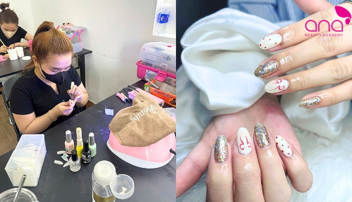Học nghề nail trong môi trường salon thực tế (Nguồn: Internet)