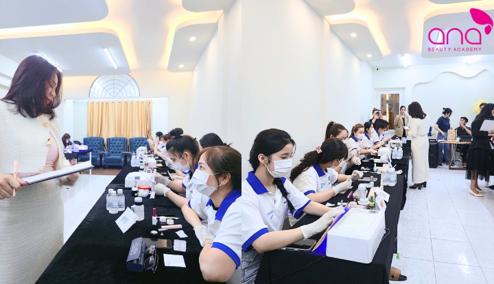Khóa nail thực hành mẫu thật, hỗ trợ học phí linh hoạt (Nguồn: Internet)