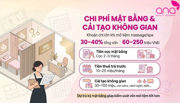 Khoản chi cho thuê mặt bằng, đặt cọc và cải tạo đúng quy định