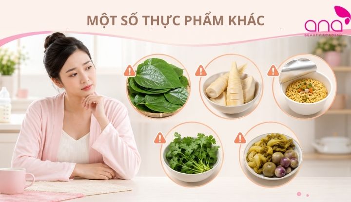 thực phẩm gây mất sữa