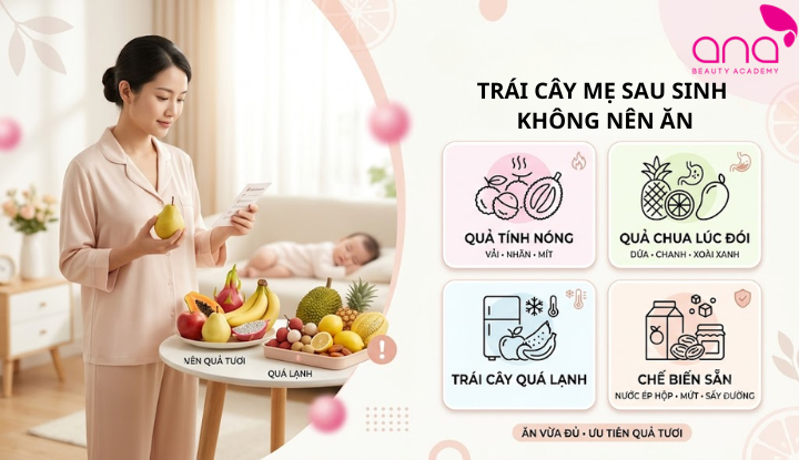 Một số quả nhiều đường, quá chua hoặc chế biến sẵn cần hạn chế