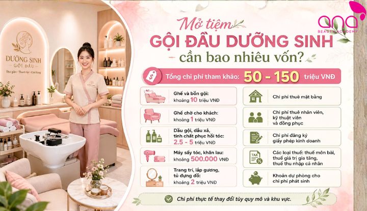 Phân tích các khoản chi phí cơ bản khi mở tiệm gội đầu dưỡng sinh